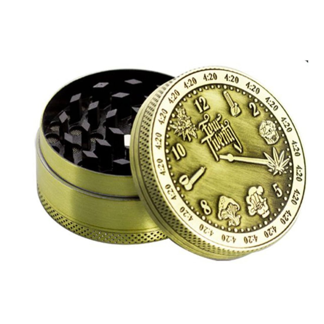 420 3-teilige Zink-Mühle 50 mm (Gold)