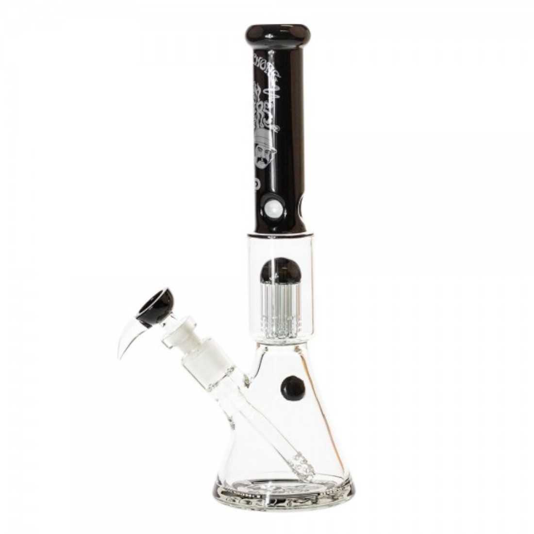 Cheech & Chong Smoking Brothers Beaker Bong Black