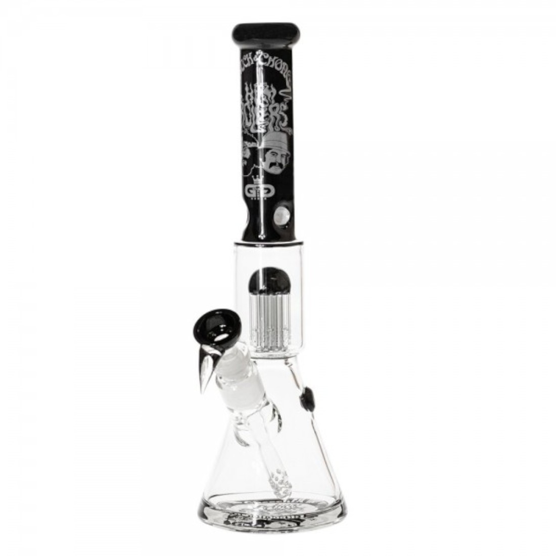 Cheech & Chong Smoking Brothers Beaker Bong Black