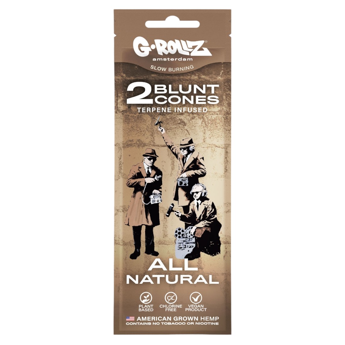 2x '100 % natürliche' terpene-infused Hanfkegel