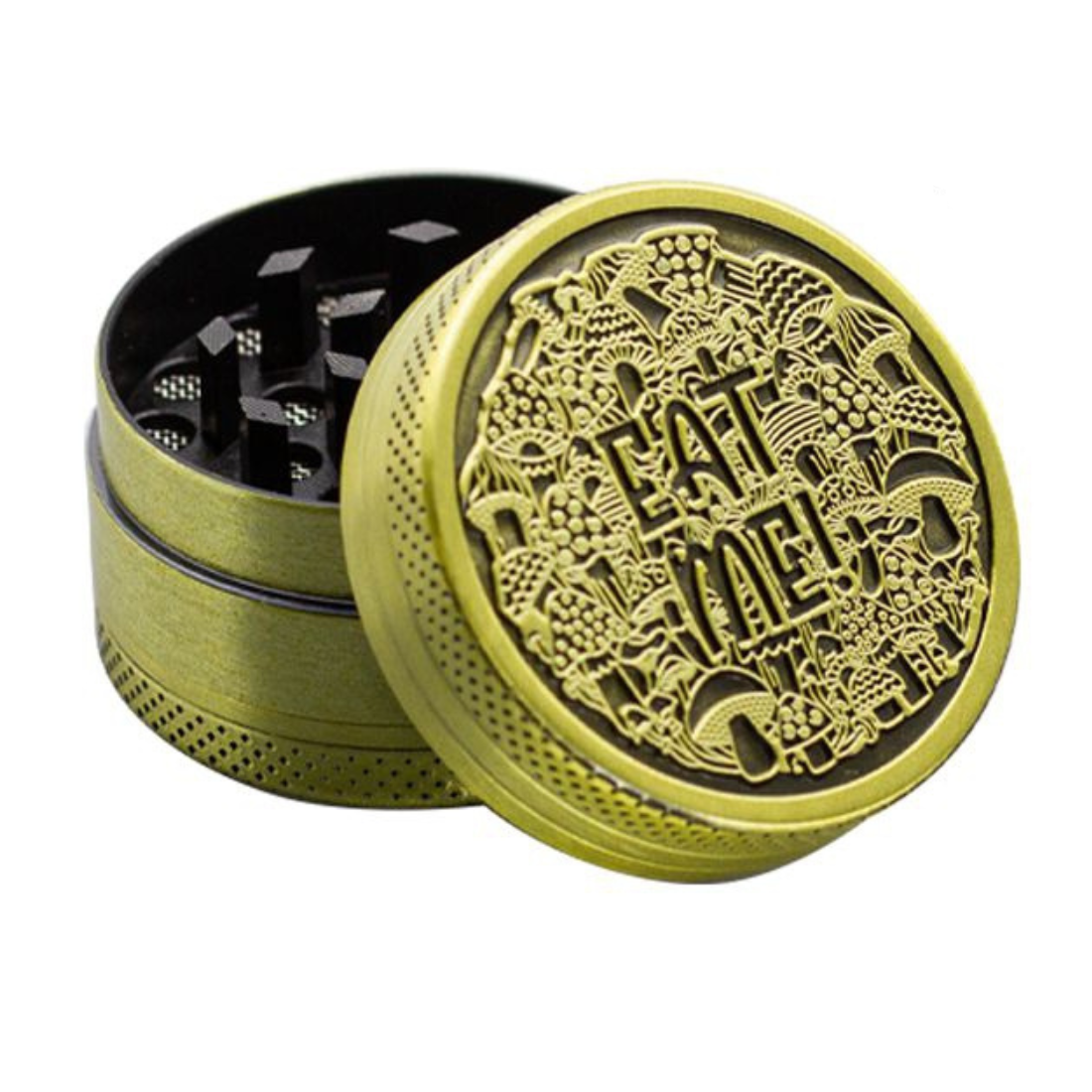 Pilze 3-teiliger Zink-Mühle 40 mm (Gold)