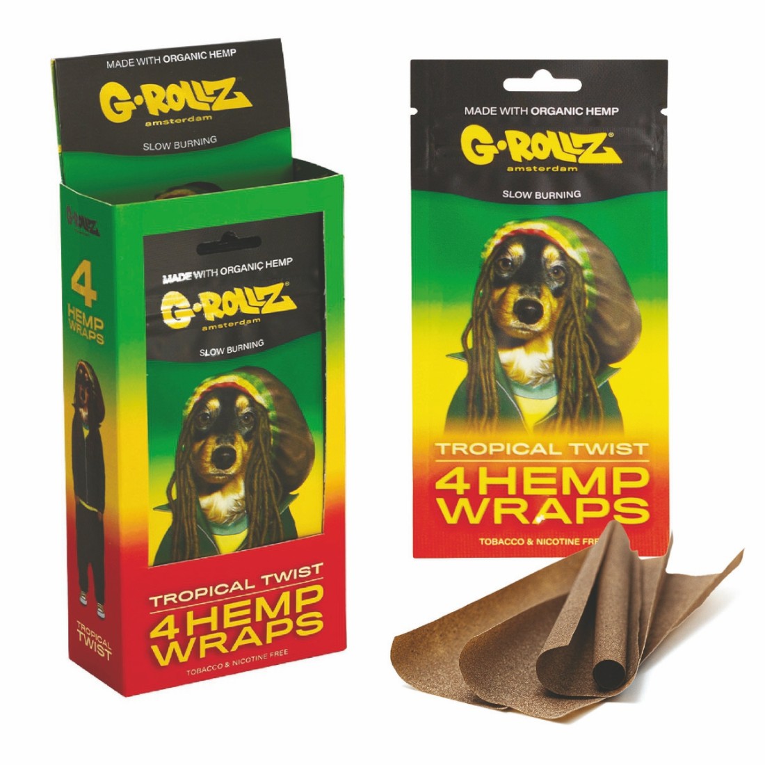 4x 'Tropical Twist' Hanf Wraps