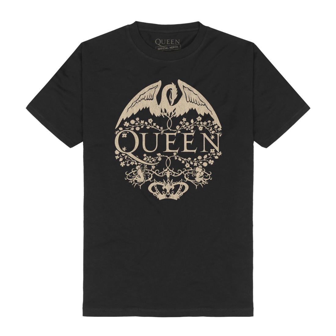 Floral Crest T-Shirt Black