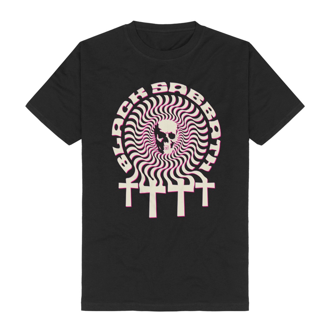 Psychedelic Skull T-Shirt Black