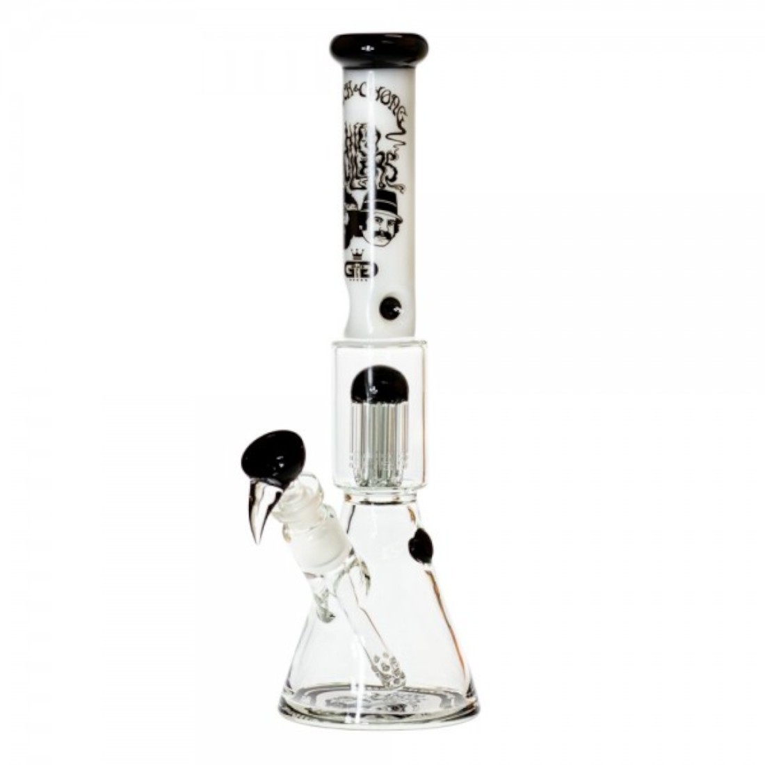 Cheech & Chong Smoking Brothers Beaker Bong Weiß
